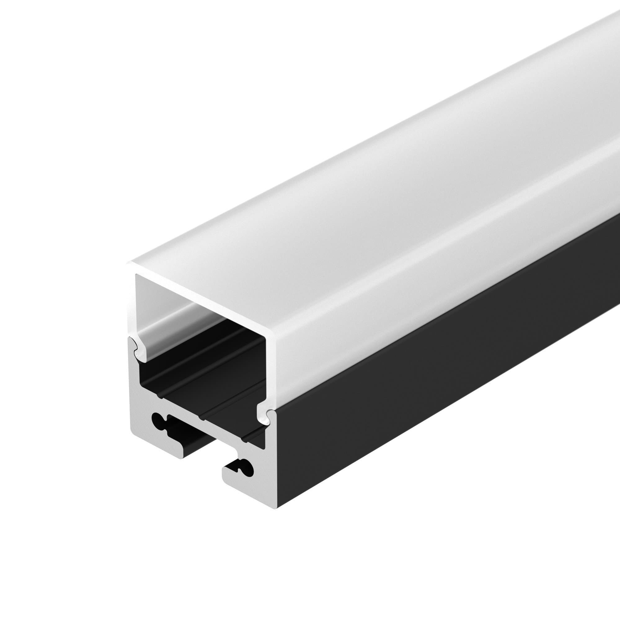 Arlight Профиль с экраном SL-LINE-2011M-2500 BLACK+OPAL SQUARE (Алюминий) 027993 — миниатюра 1
