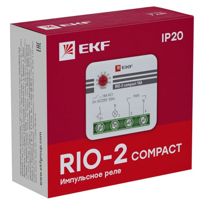 EKF PROxima Импульсное реле RIO-2 compact 10А — миниатюра 2