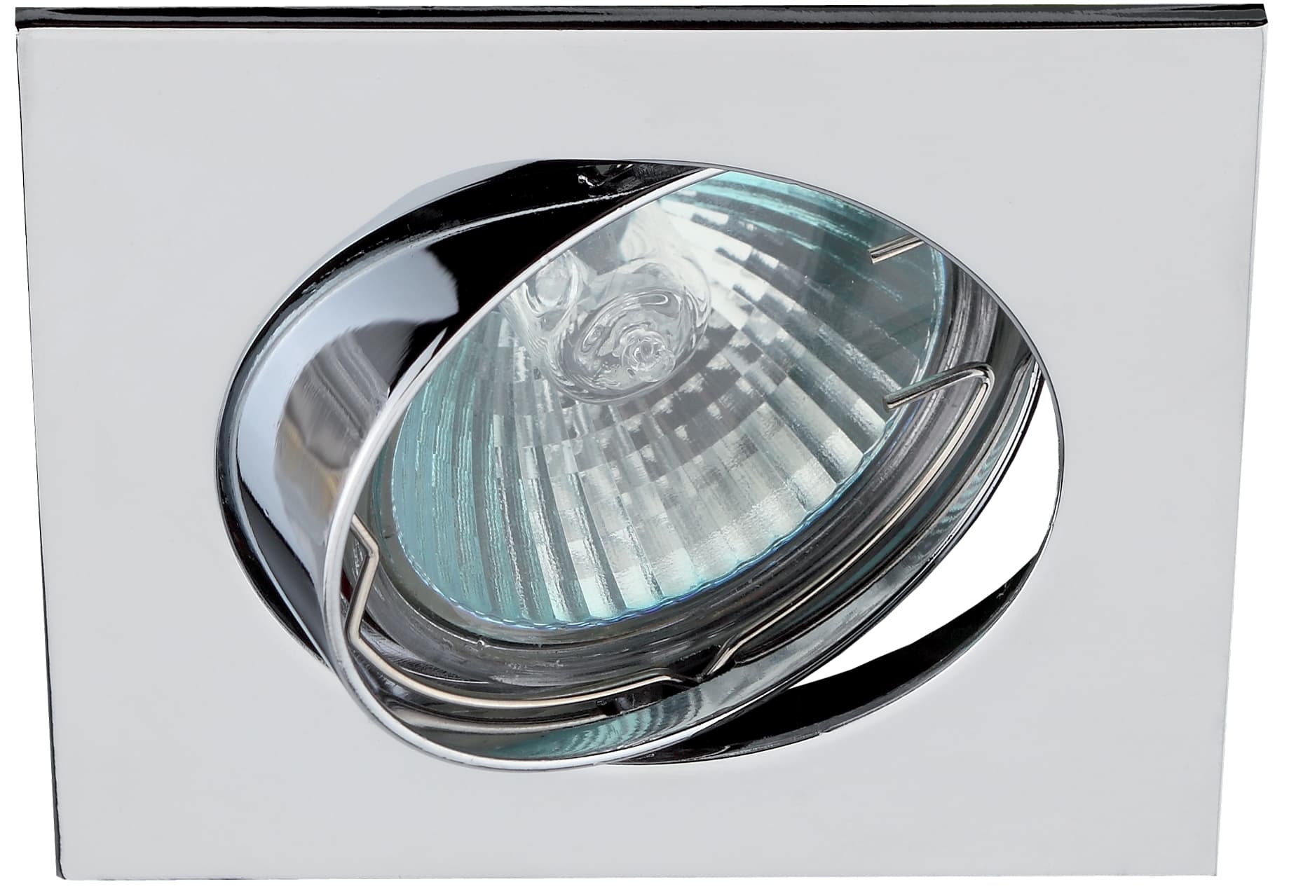 ЭРА KL2A CH Хром Светильник литой квадрат поворотный MR16,12V/220V, 50W 50W