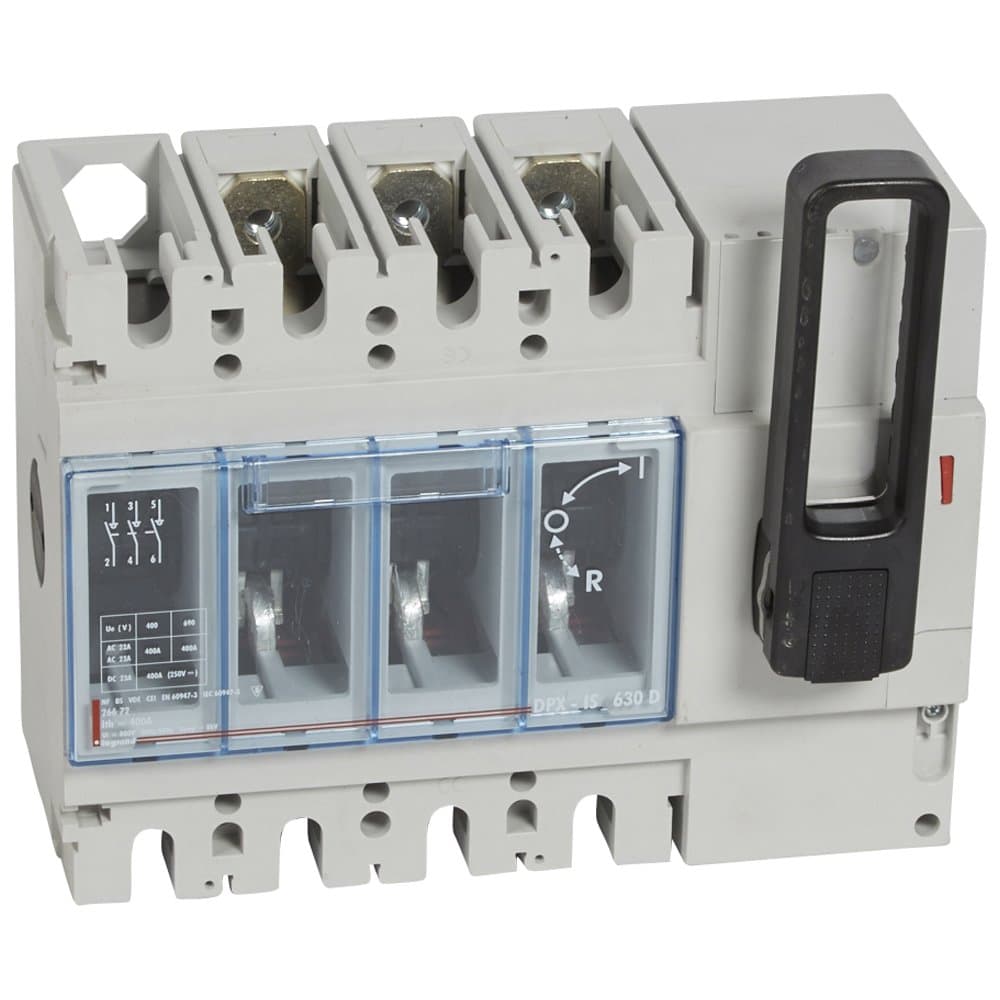 Legrand DPX-IS 630 Выключатель-разъединитель 3P 630A с дистанционным отключением, рукоятка спереди 026673 — миниатюра 2