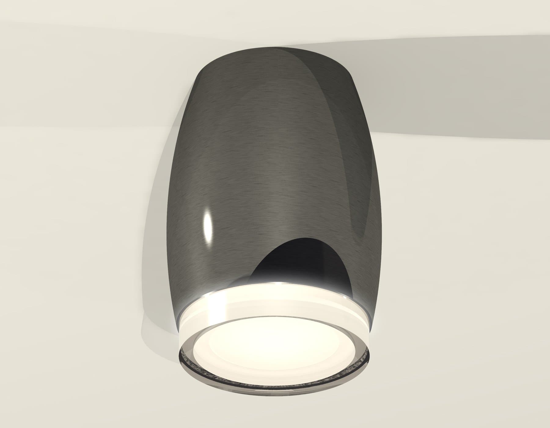 Ambrella Комплект накладного светильника с акрилом XS1123022 DCH/FR/CL черный хром/белый матовый/прозрачный MR16 GU5.3 (C1123, N7160) — миниатюра 3