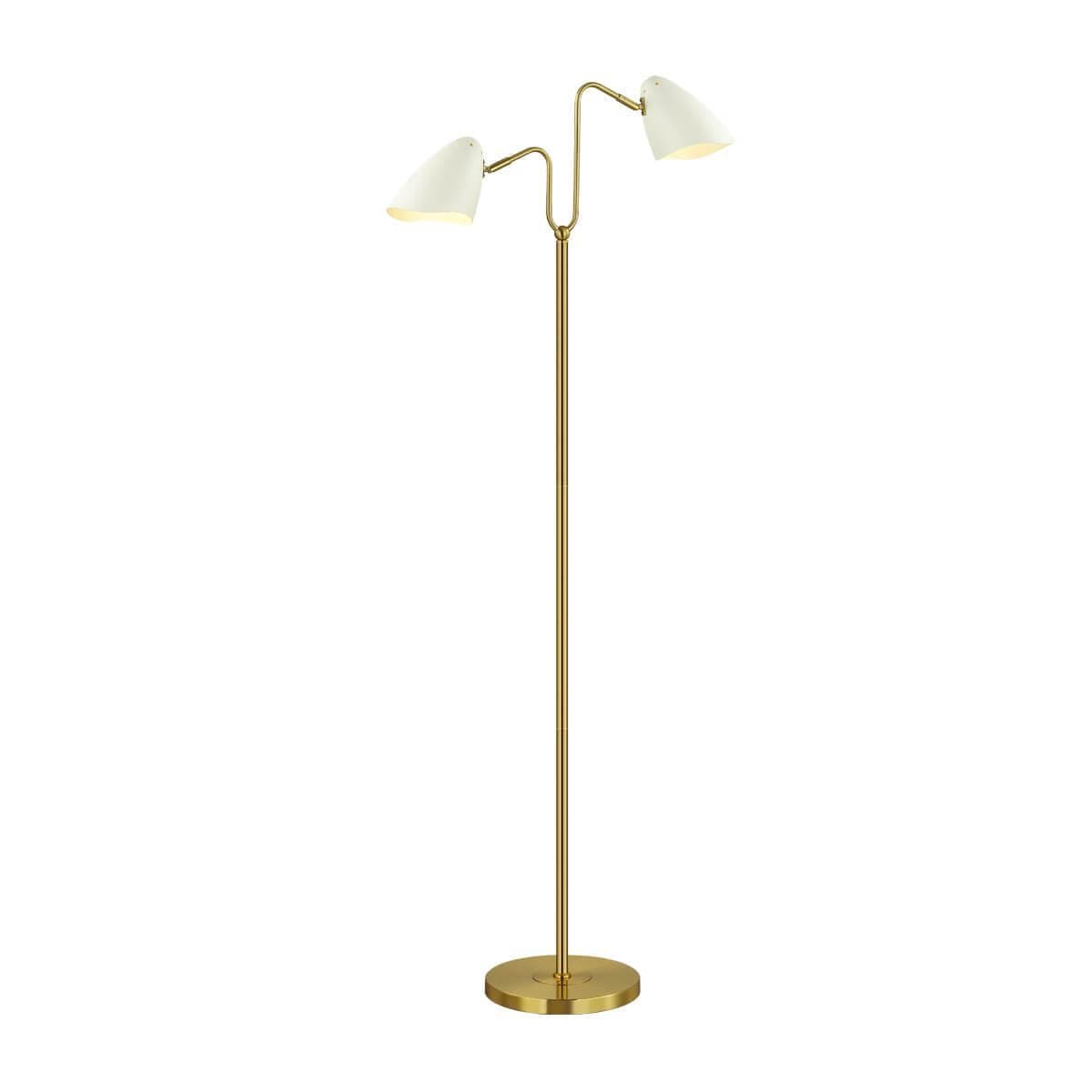 Lumion 4540/2F MODERNI LN21 137 латунь, белый Торшер E14 2*40W 220V MADISON — миниатюра 1