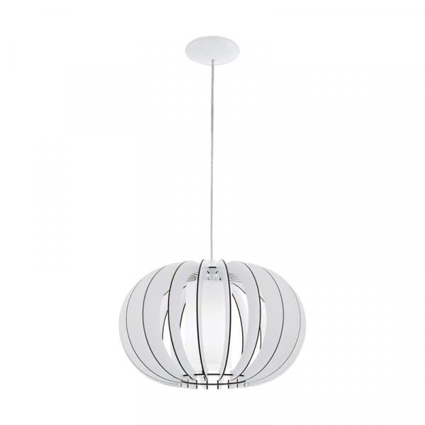 Eglo Подвес STELLATO 2, 1X60W (E27), Ø400, сталь, белый/дерево, стекло, белый 95606 — миниатюра 1