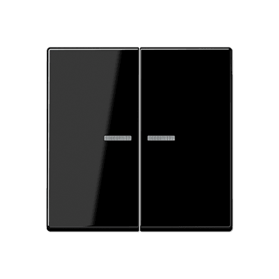JUNG Клавиша для KNX кнопки, 2 группы, с окошком дюропласт черный A102KO5SW