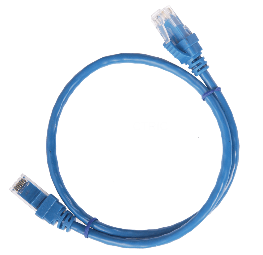 IEK ITK Коммутационный шнур (патч-корд), кат.5Е UTP, 0,5м, синий PC03-C5EU-05M — миниатюра 3