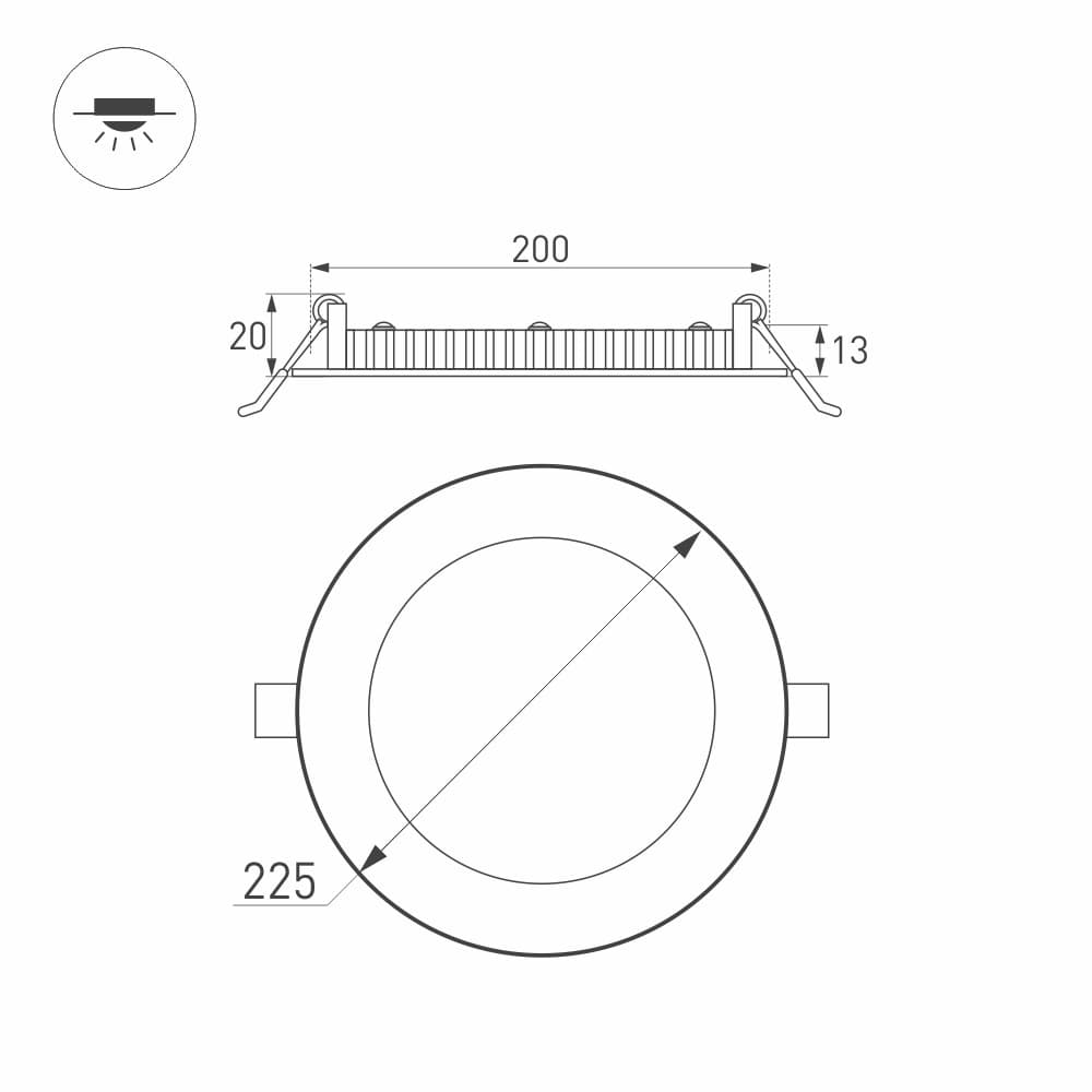 Arlight Светильник DL-225M-21W Day White (IP40 Металл, 3 года) 020118 — миниатюра 6