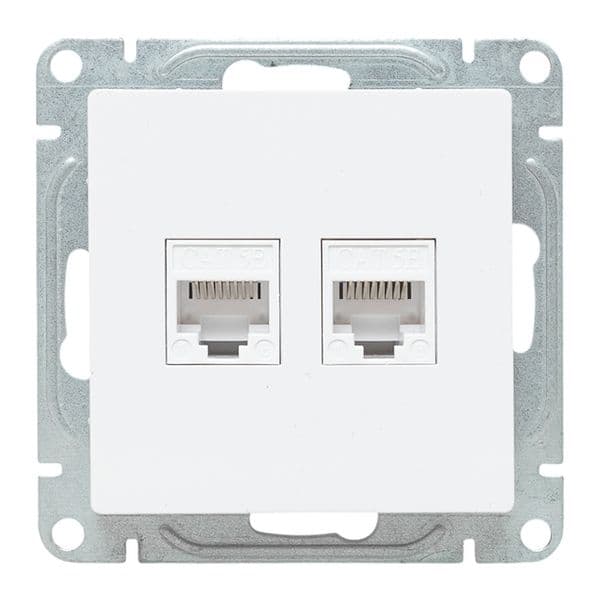 EKF Механизм розетки RJ45 - 2шт, (cat5), белый Эпика — миниатюра 5