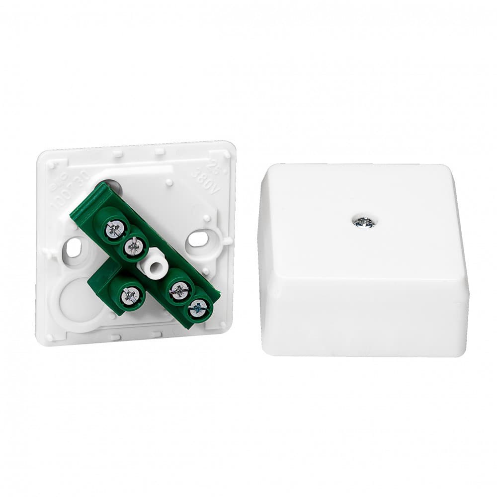 Schneider Electric Белая Коробка соединительная IP20 60Х60 + колодка 5*440V RAL9003