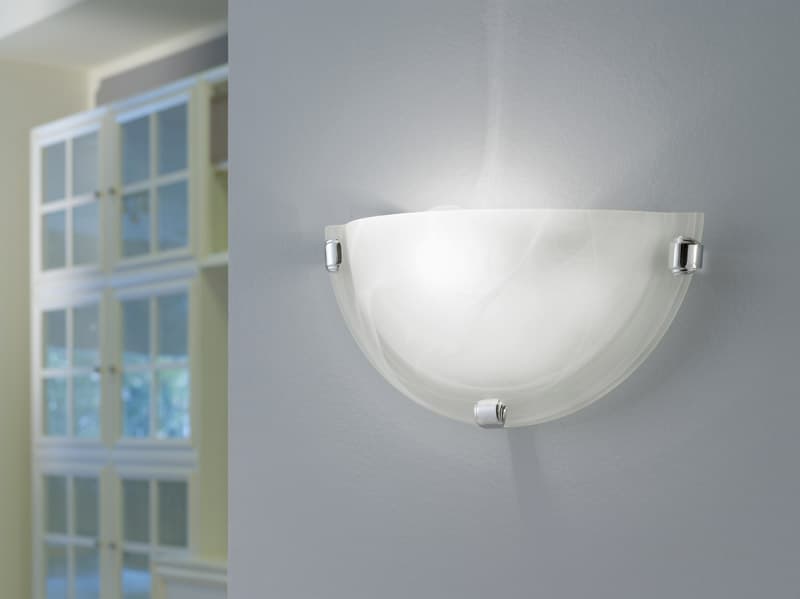 Eglo Бра SALOME, 1х60W (E27), L300, H150, хром/алебастровое стекло 7188 — миниатюра 2