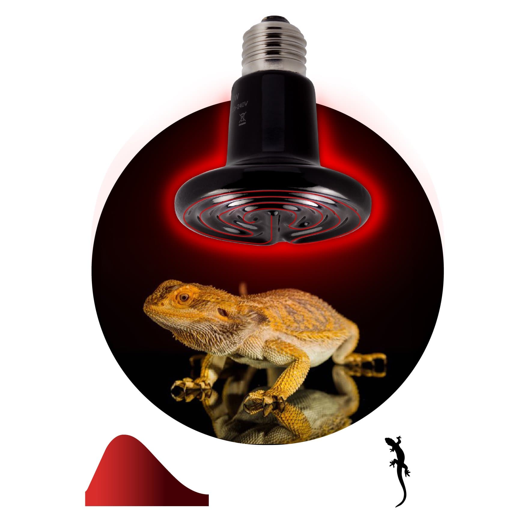 ЭРА Инфракрасная лампа FITO-100W-НQ керамическая серии CeramiHeat модель RX для брудера, рептилий 100 Вт Е27
