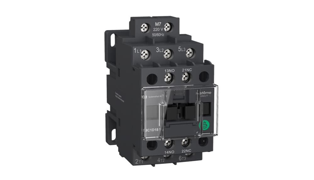 Systeme Electric SystemePact MCP Контактор MC1D 3P 9A НО+НЗ 24VDC с пониженным током потребления катушки — миниатюра 1