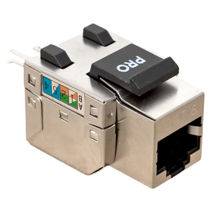EKF TeraLINK PRO Модуль Keystone розеточный TeraLINK PRO Cat.6 RJ-45 экранированный FTP 110 IDC 90 градусов — миниатюра 1