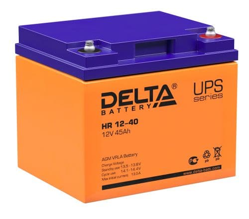 Delta Аккумуляторная батарея HR 12-40 (12V/45Ah)