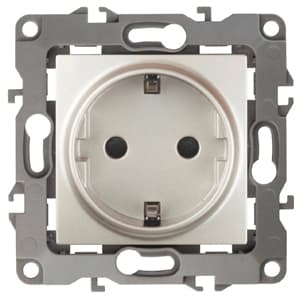 ЭРА 12-2001-15 Розетка 2P+E Schuko, 16A-250В, IP20, без м.лапок, 12, Перламутр