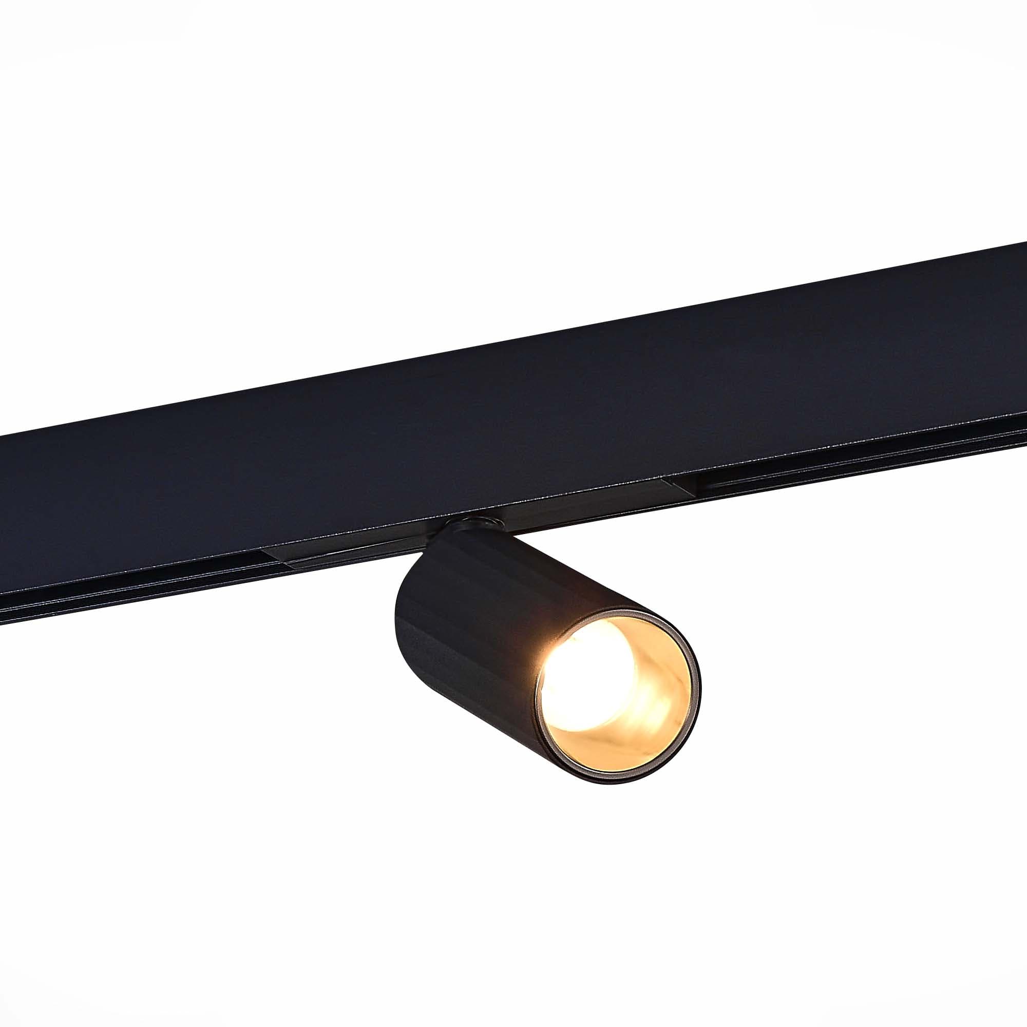 ST LUCE ST807.436.12 Магнитный трековый светильник Черный LED 1*12W 3000K 550Lm Ra>90 IP20 D50xH173 48VV