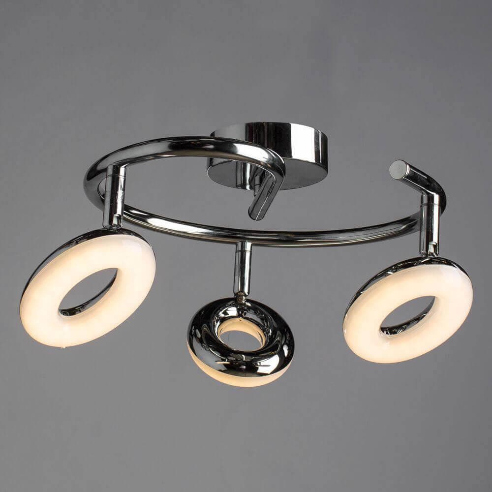 Arte Lamp Ciambella Хром/Белый Спот 3x4W 3xLED 3x320lm A8972PL-3CC — миниатюра 5