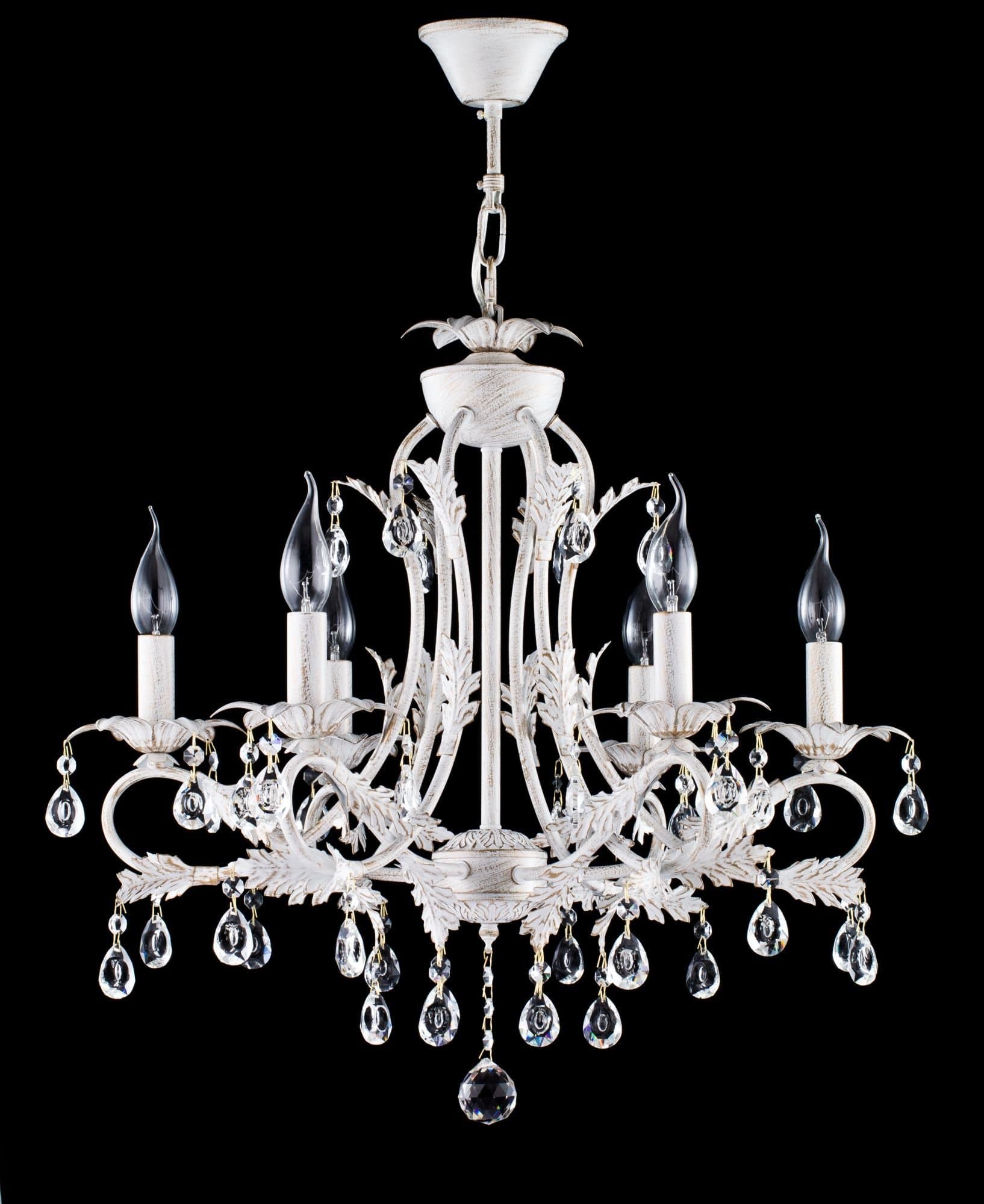 Freya Floristic Dezi Белый с Золотом Люстра E14 60W FR3040-PL-06-WG — миниатюра 3