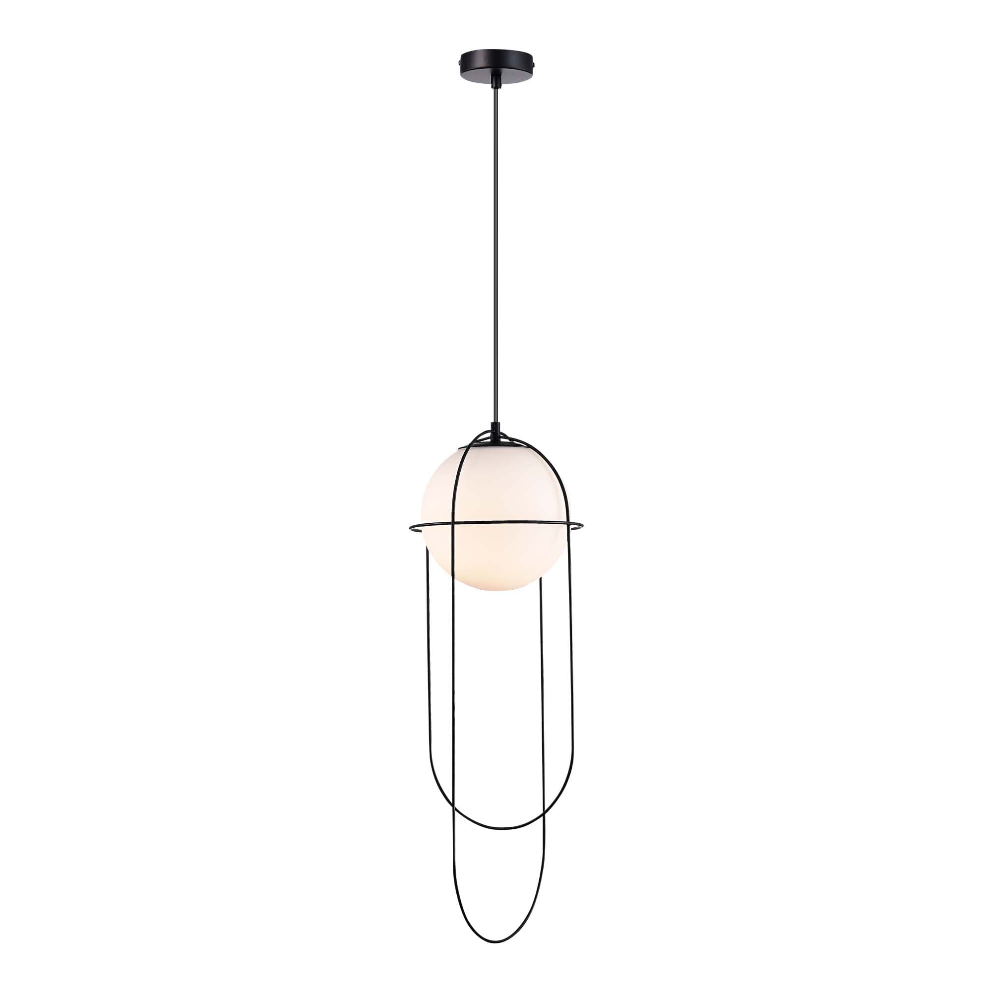ST LUCE SL1189.403.01 Подвес Черный/Опал E27 1*60W