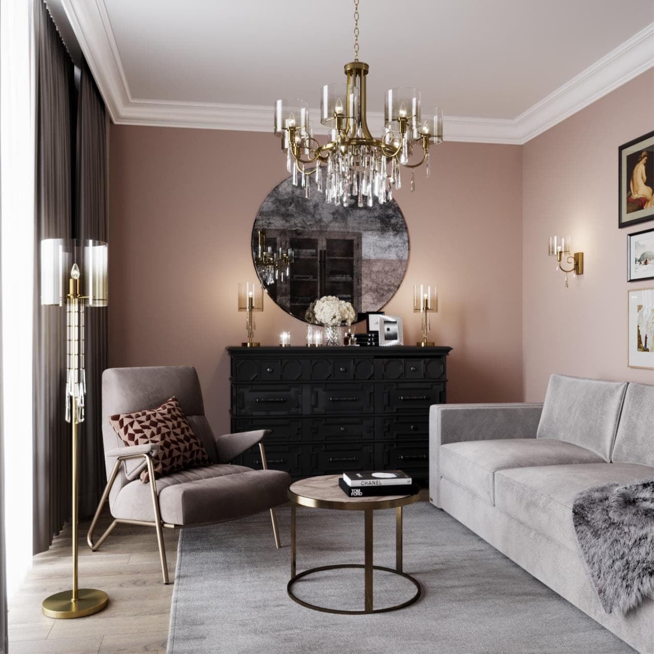 Odeon Light 4886/5 HALL ODL_EX23 41 бронзовый/янтарн./металл/стекло Люстра E14 5*40W NICOLE — миниатюра 3