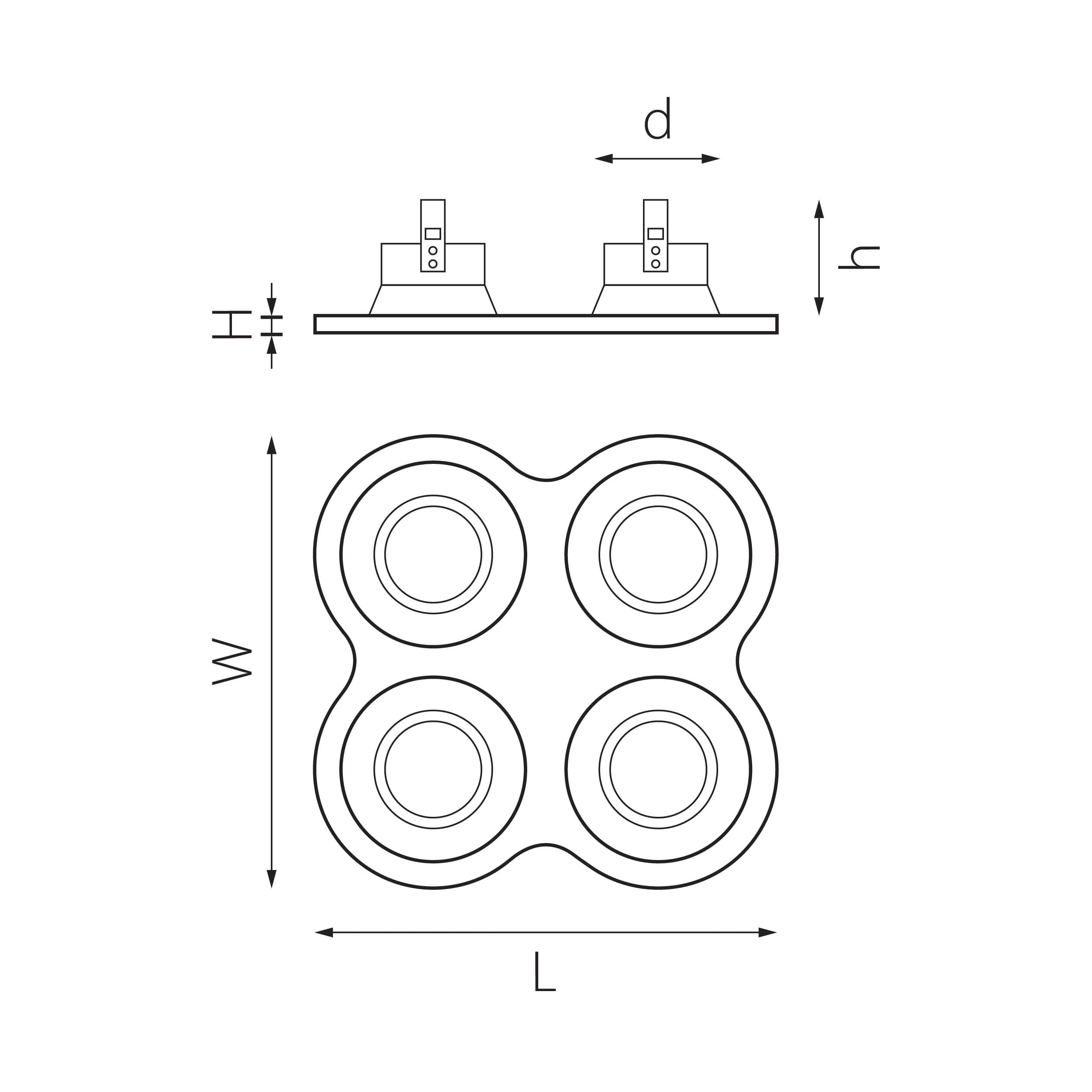 Lightstar Комплект из светильников и рамки DOMINO Domino Lightstar D64607060606 — миниатюра 2