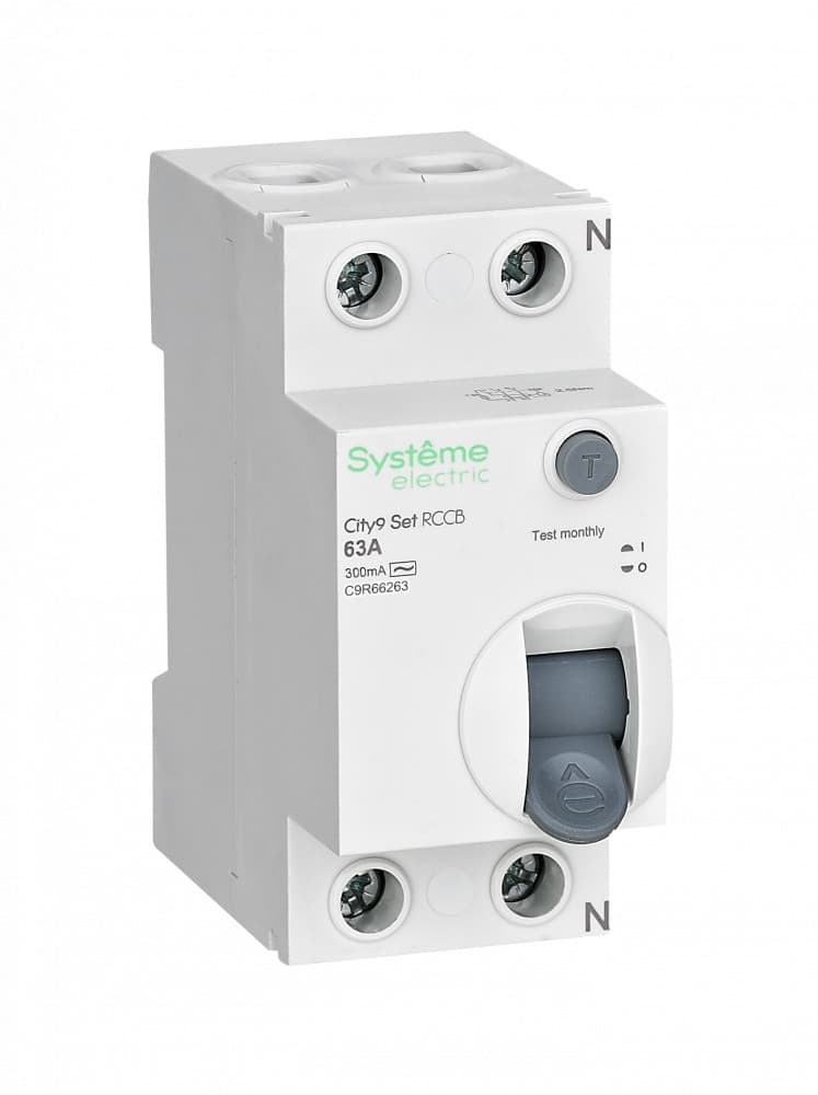 Systeme Electric City9 Set Выключатель дифференциального тока (ВДТ) 63А 2P 300мА Тип-AC 230В
