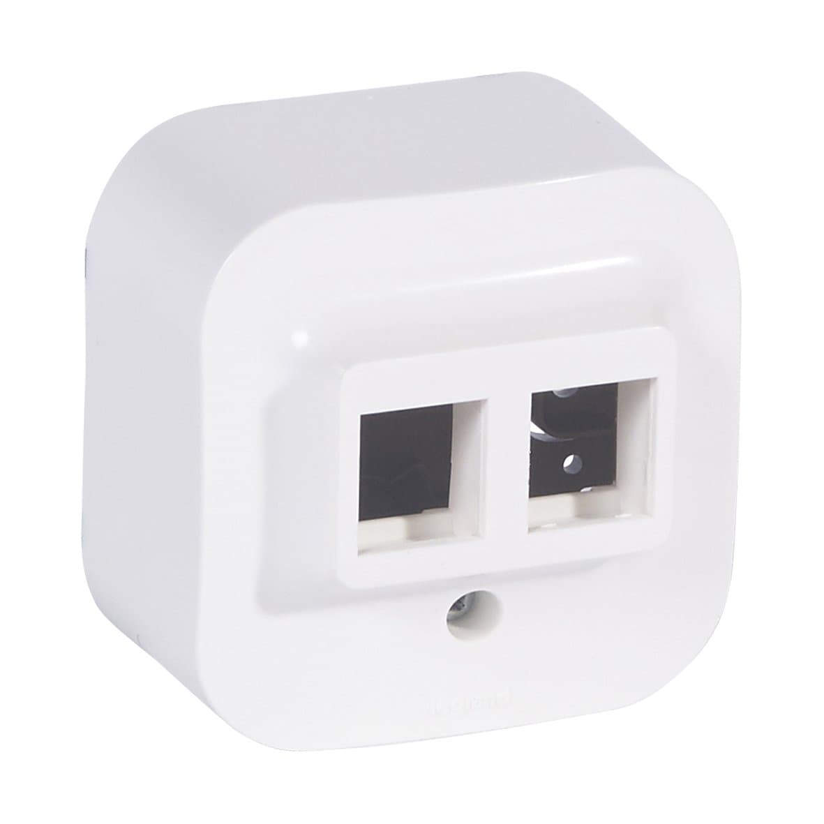 Legrand Quteo Белый Адаптер для 1 или 2 роз. RJ45 Keystone 782226 — миниатюра 3
