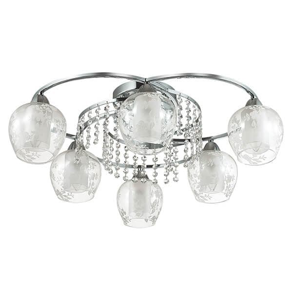 Lumion 3065/6C LN16 189 хром/стекло/хрусталь Люстра потолочная E14 6*60W 220V KRISTALIN — миниатюра 2