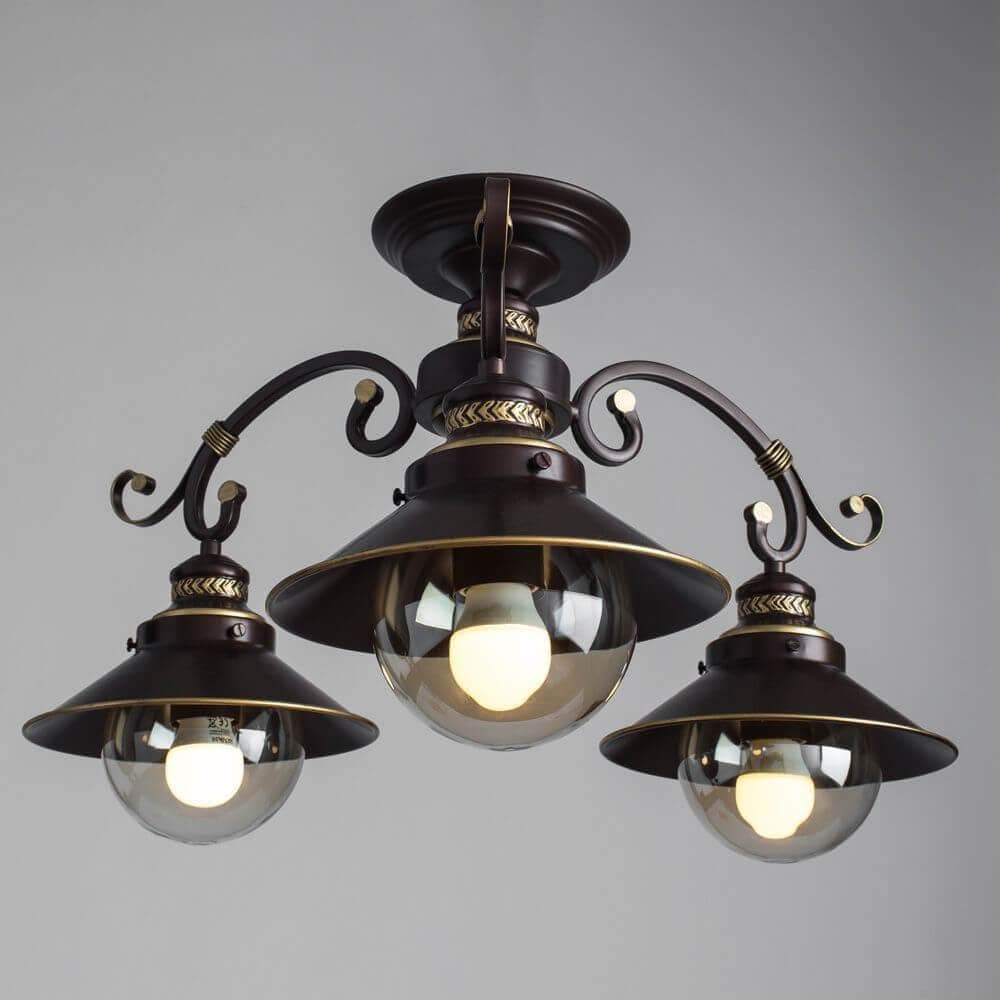 Arte Lamp Grazioso Коричневая/Прозрачная Люстра 3x60W 3xE27 A4577PL-3CK — миниатюра 2