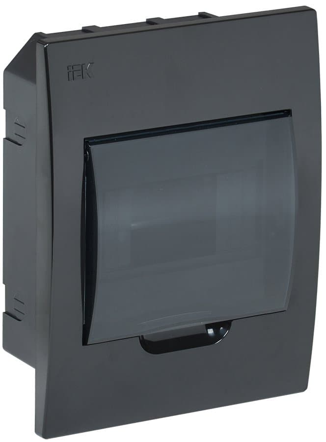 IEK KREPTA 3 Корпус пластиковый ЩРВ-П-6 IP41 черный скрыт.монтаж