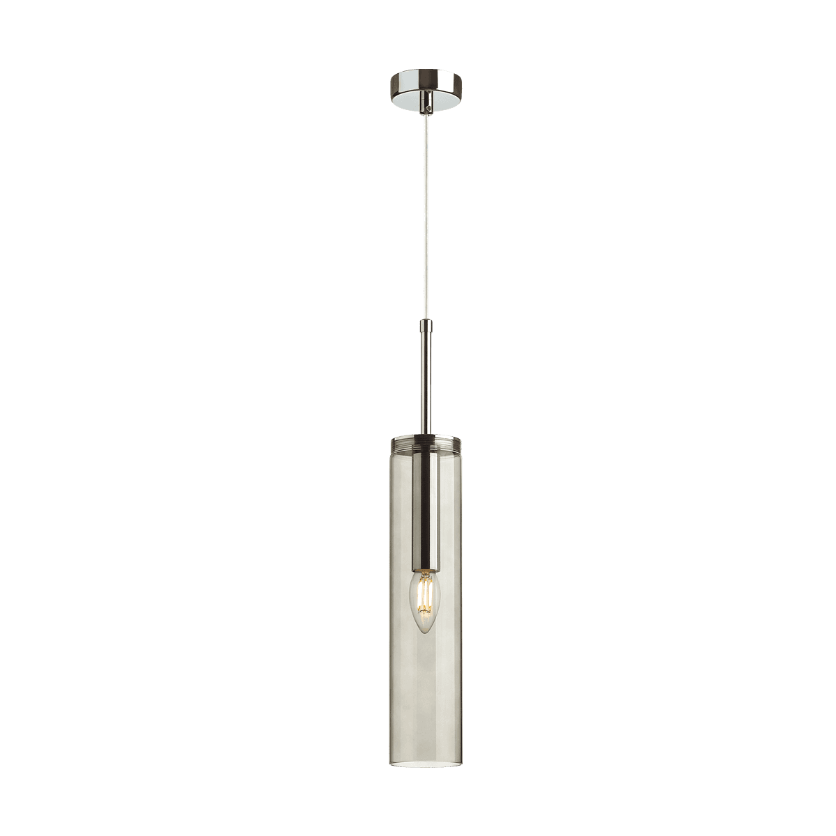 Odeon Light 4694/1 ODL20 379 хром/дымчатый Подвес E14 1*40W KLUM — миниатюра 2