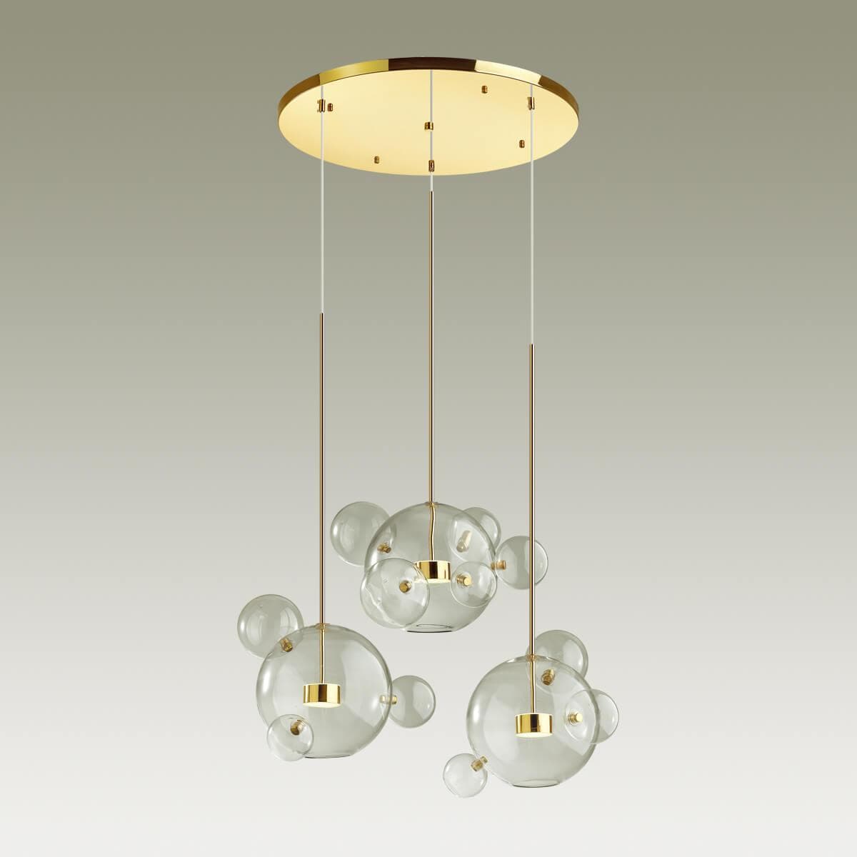 Odeon Light 4640/36LA L-VISION (В 4-Х КОРОБКАХ) ODL21 15 золотой/прозрачный Люстра LED 36W 4000K BUBBLES — миниатюра 2