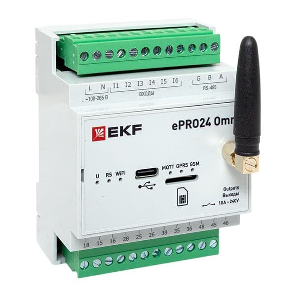 EKF Контроллер удаленного управления 6вх/4вых Wi-Fi GSM 230 В ePRO24 Omni