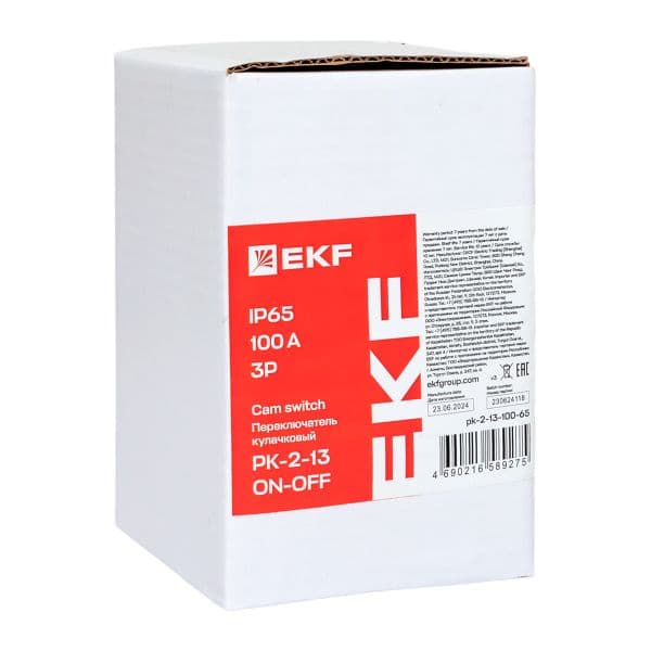 EKF Переключатель кулачковый ПК-2-13 100А 3P «ВКЛ-ВЫКЛ» IP65 — миниатюра 10