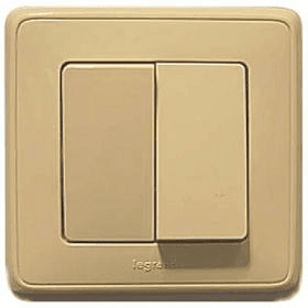 Legrand DIY Cariva Крем Выключатель 2-х клавишный 695904
