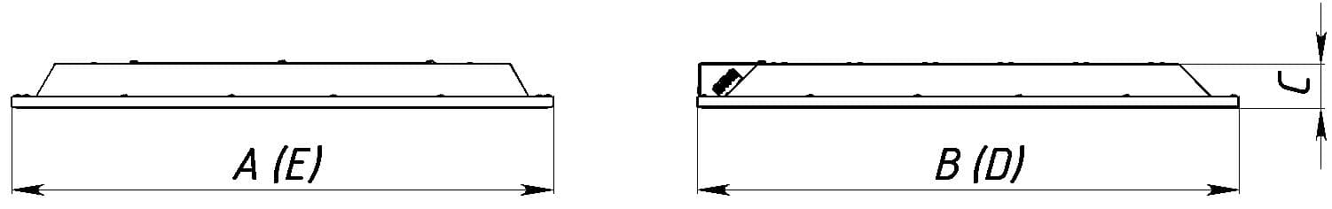 UNI/R STANDARD (1195x595) 50W OPL 950 WH — миниатюра 2