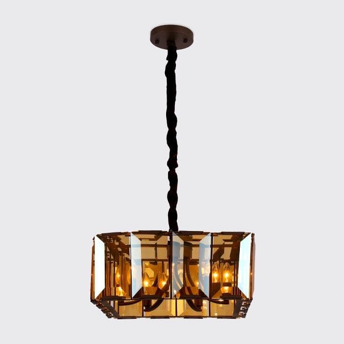 Ambrella Подвесная люстра с хрусталем TR5150 CF/TI кофе/янтарь E14/6 max 40W 500*500*1000 — миниатюра 4