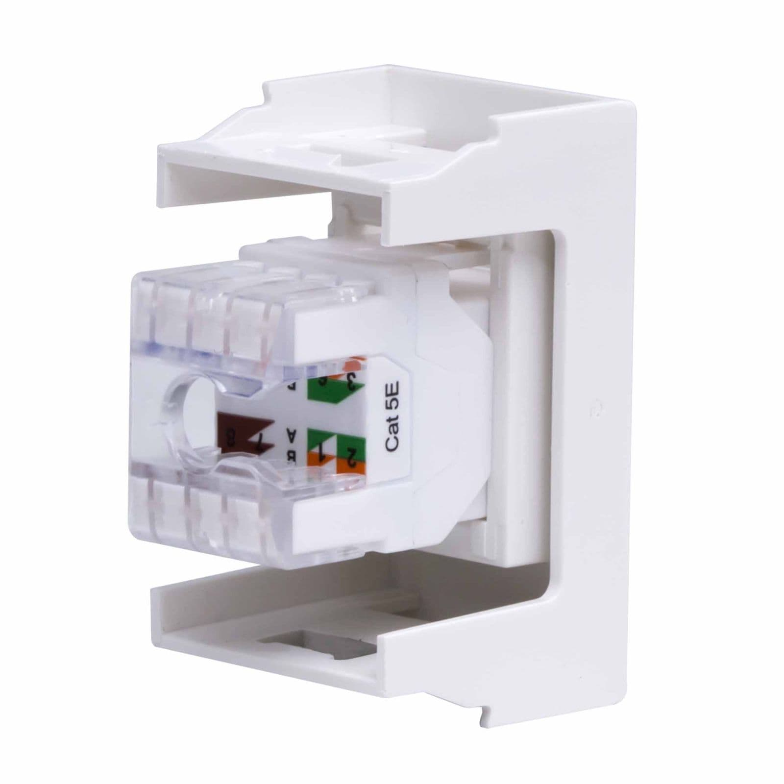 DKC Комп.роз. RJ45 кат.5e, 8P8C,  Viva, белая, 1мод — миниатюра 3