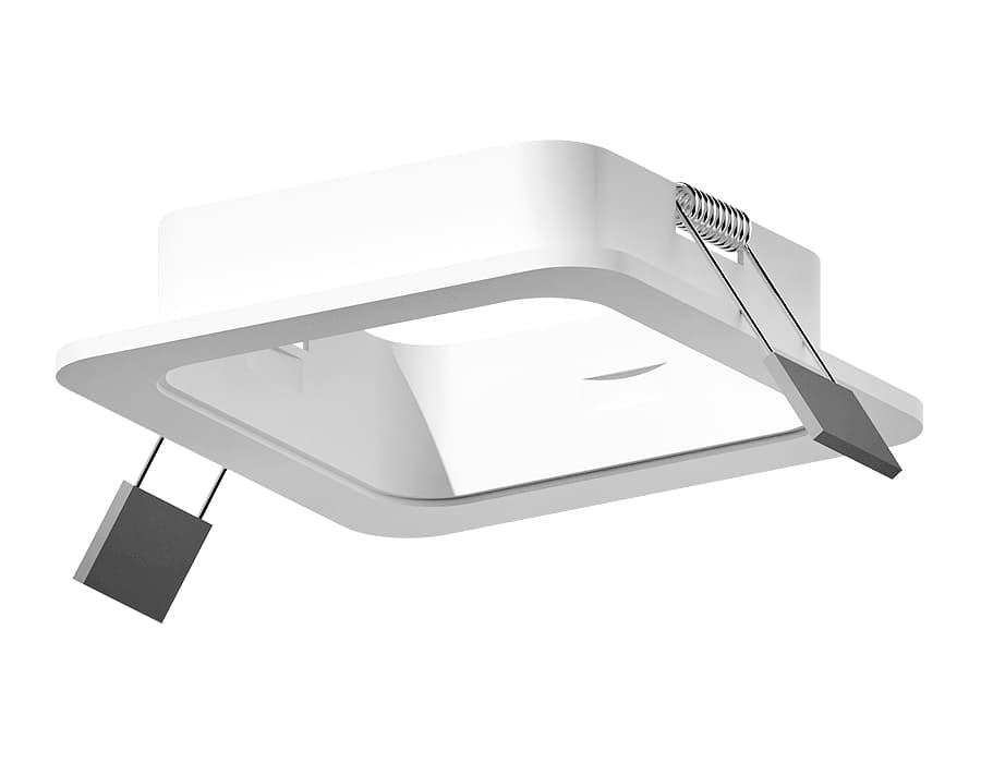 Ambrella Корпус светильника встраиваемый для насадок 70*70mm C7901 SWH белый песок 90*90*H32mm MR16 GU5.3 — миниатюра 1