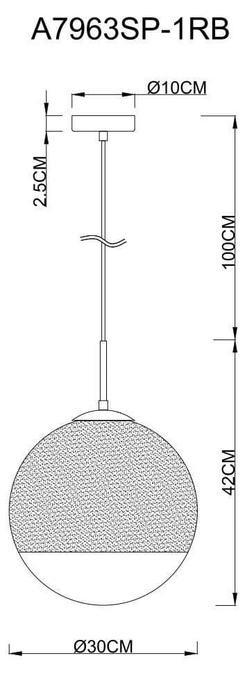 Arte Lamp A7963SP-1RB Подвесы — миниатюра 2