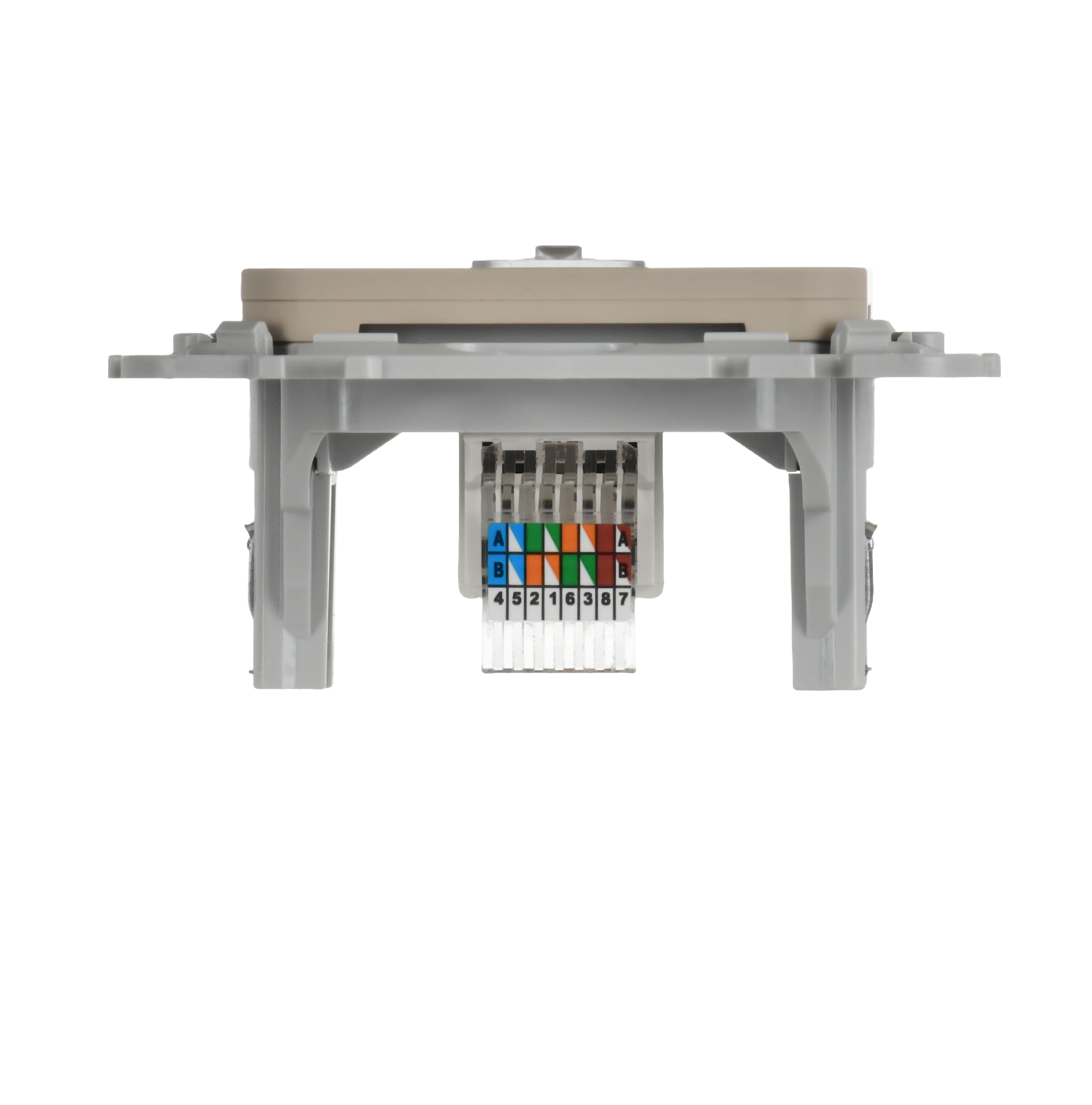 IEK FLITE Льняной Розетка компьютерная RJ45 категория 5Е UTP — миниатюра 4