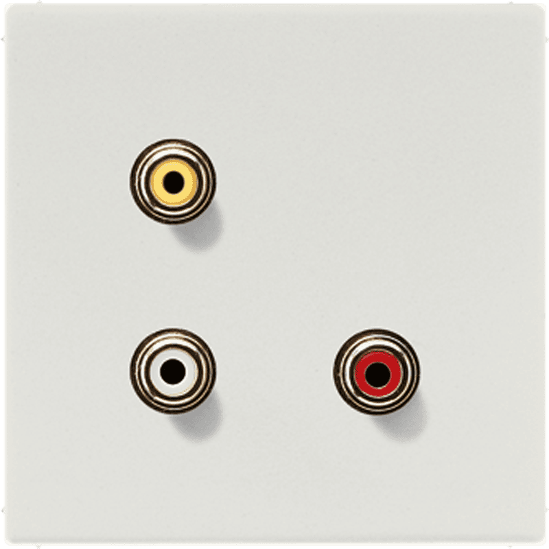 JUNG 2x Cinch Audio (RCA) / Composite Video, светло-серый MALS1031LG