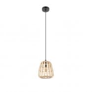 Eglo 390152 Подвесной светильник HL/1 E27 black/bamboo 'MONTEZUELO'