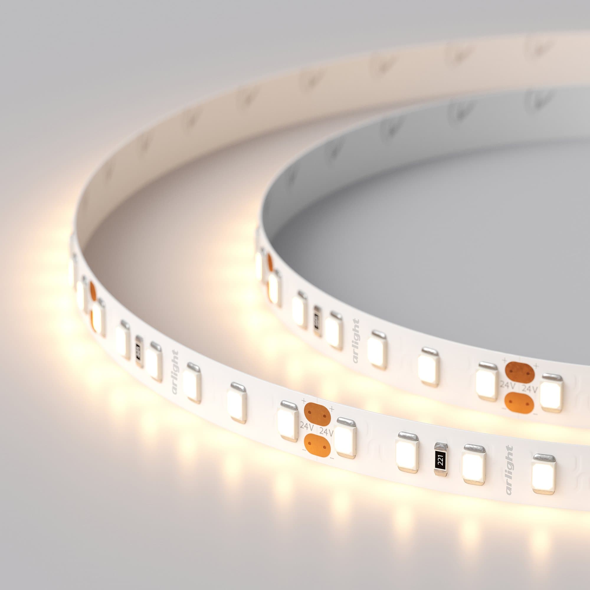 Arlight Светодиодная лента RT-A120-8mm 24V Warm3000 (14.4 W/m, IP20, 2835, 5m) (Открытый) 020393(2) — миниатюра 2