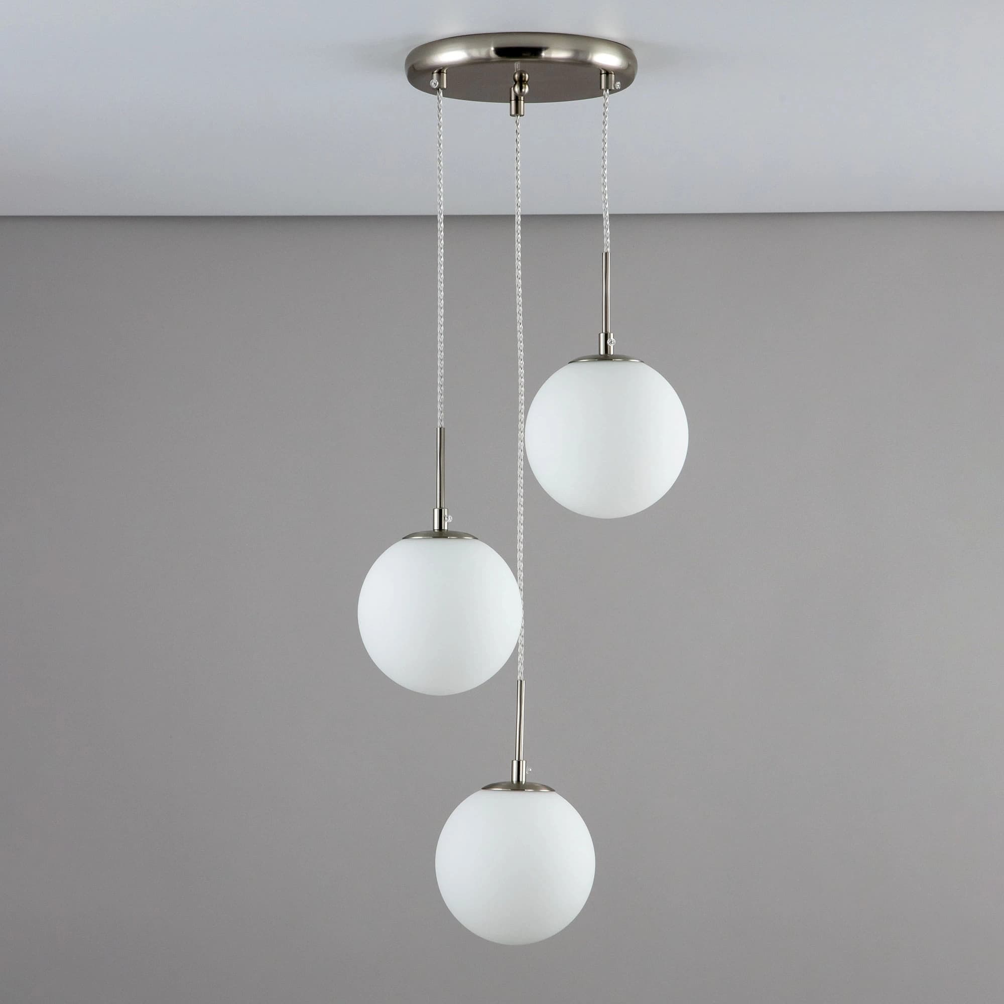 CITILUX CL102034 Томми Хром Матовый+ Белый Светильник Подвес — миниатюра 3