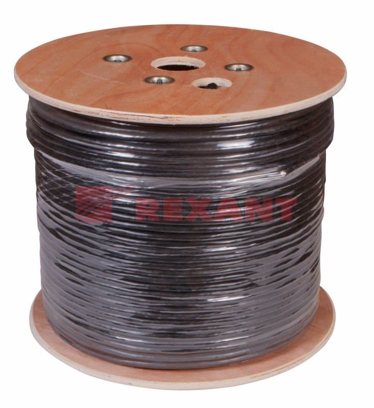 Кабель UTP 10PR 24AWG CAT5 305м OUTDOOR Rexant 01-1121 — миниатюра 2