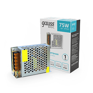 Gauss Блок питания Basic 12V 75W IP20 1/120 BT504