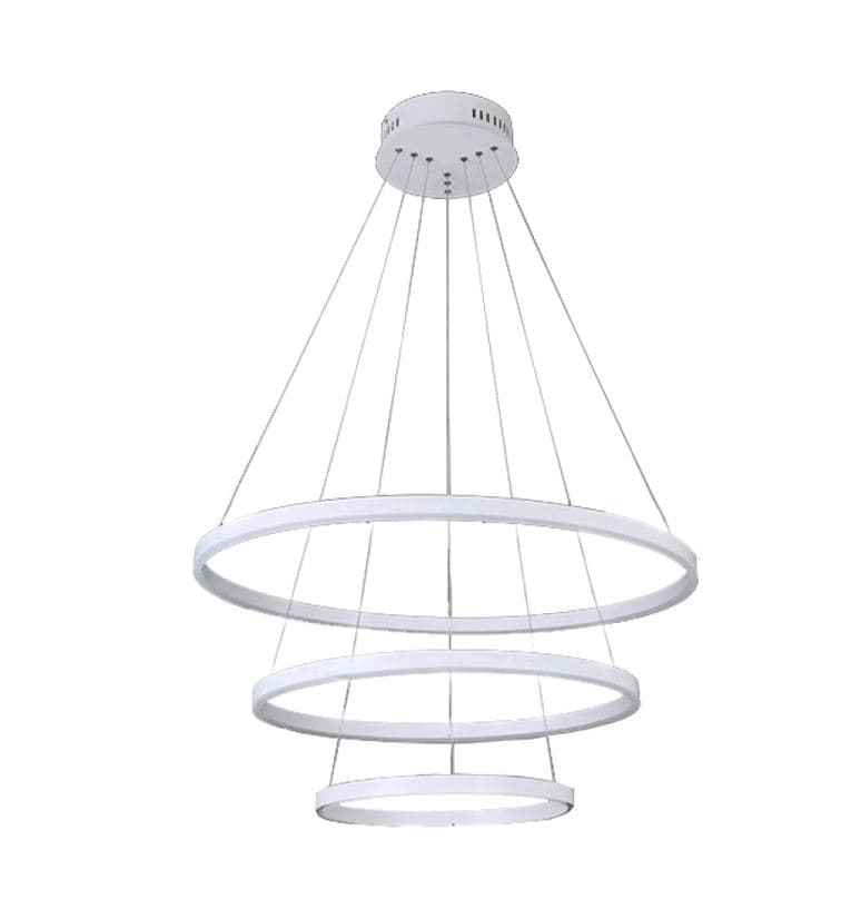 Kink Light 08223,01A(4000K) Подвес диммируемый Тор белый d80+60+40 h160 Led 110w (4000K)