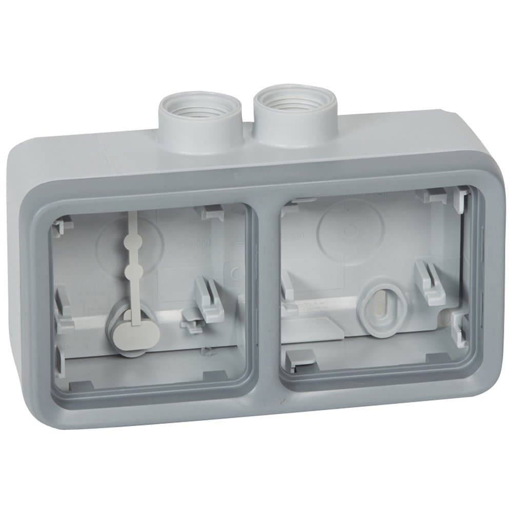 Legrand Plexo Серый Монтажная коробка 2-ая горизонтальная 069678 — миниатюра 1