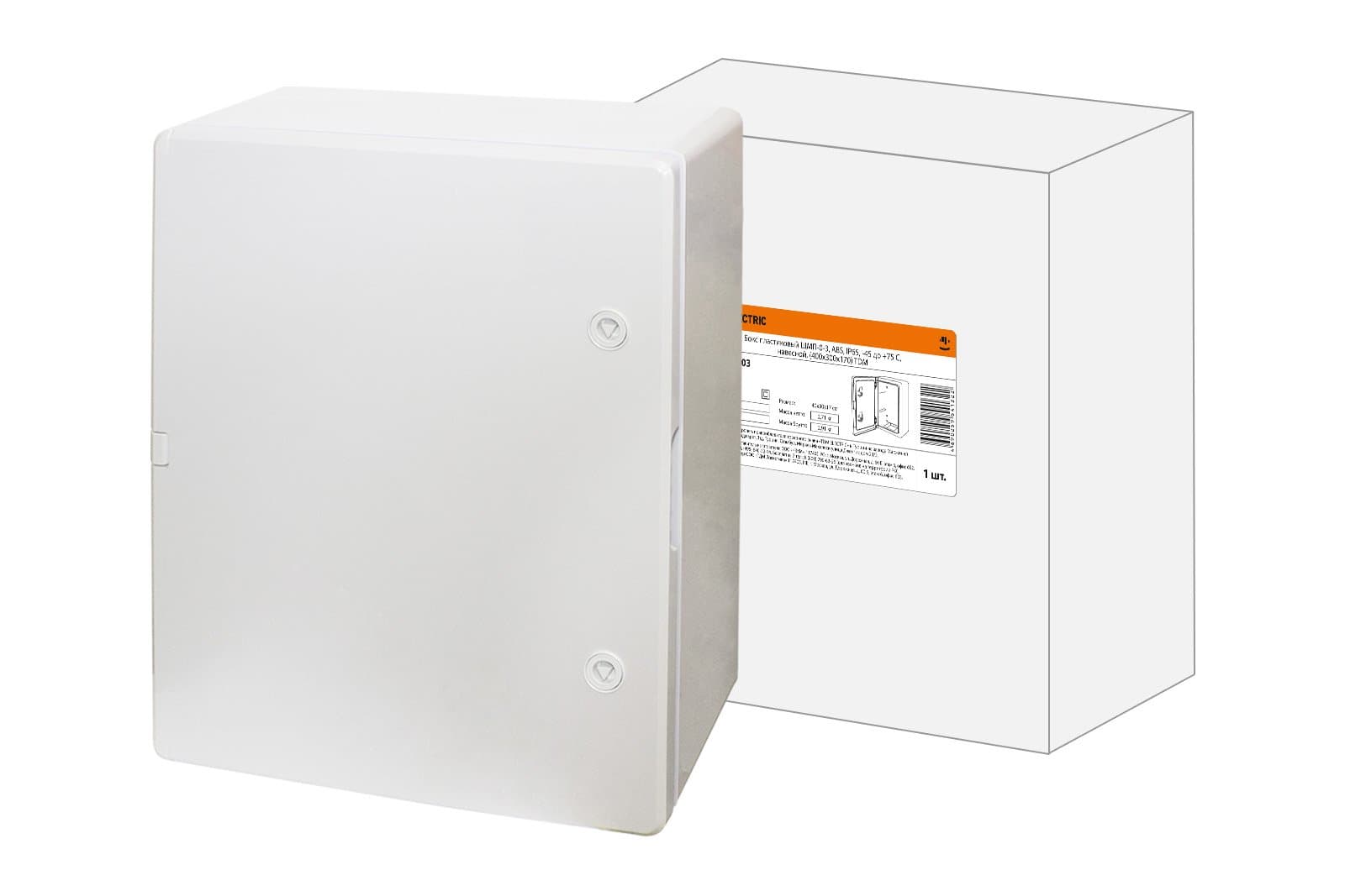 TDM Бокс пластиковый ЩМП-0-3, ABS, IP65, -45 до +75 С, навесной, (400x300x170) SQ0932-0103