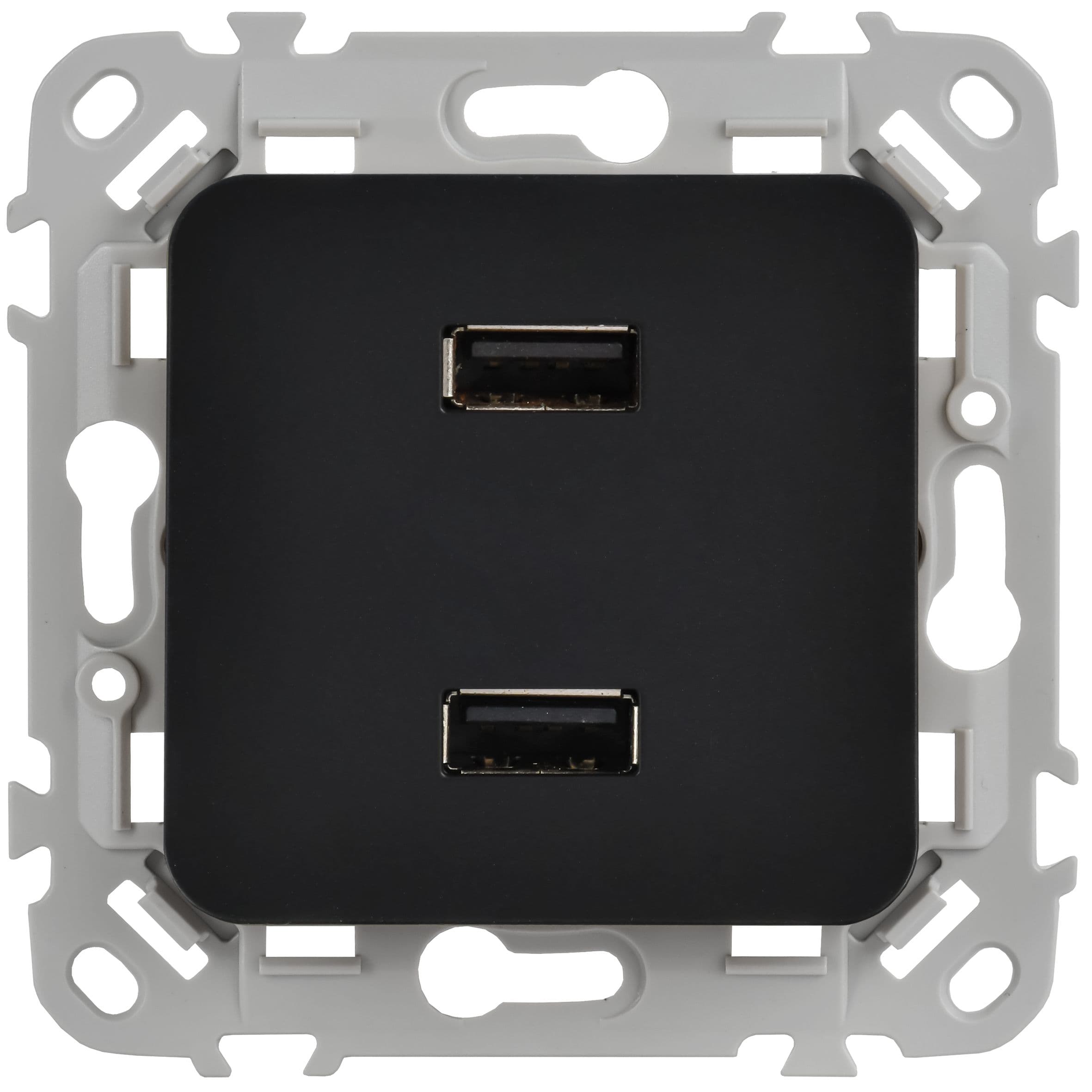 IEK FLITE Черный Розетка USB A+A 31А — миниатюра 2